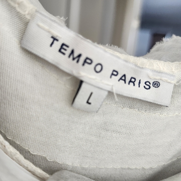 TEMPO PARIS Knee length layered chiffon dress in Ombre gray - Picture 3 of 5